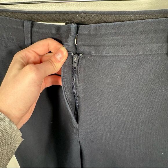 Ann Taylor Curvy Fit Classic Dark Navy Trousers Size 4 Tall Professional Career - Picture 14 of 15